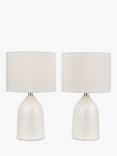 Laura Ashley Penny Ceramic Table Lamps, Set of 2, Cream