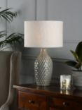 Laura Ashley Heathfield Ceramic Table Lamp, Gloss Grey