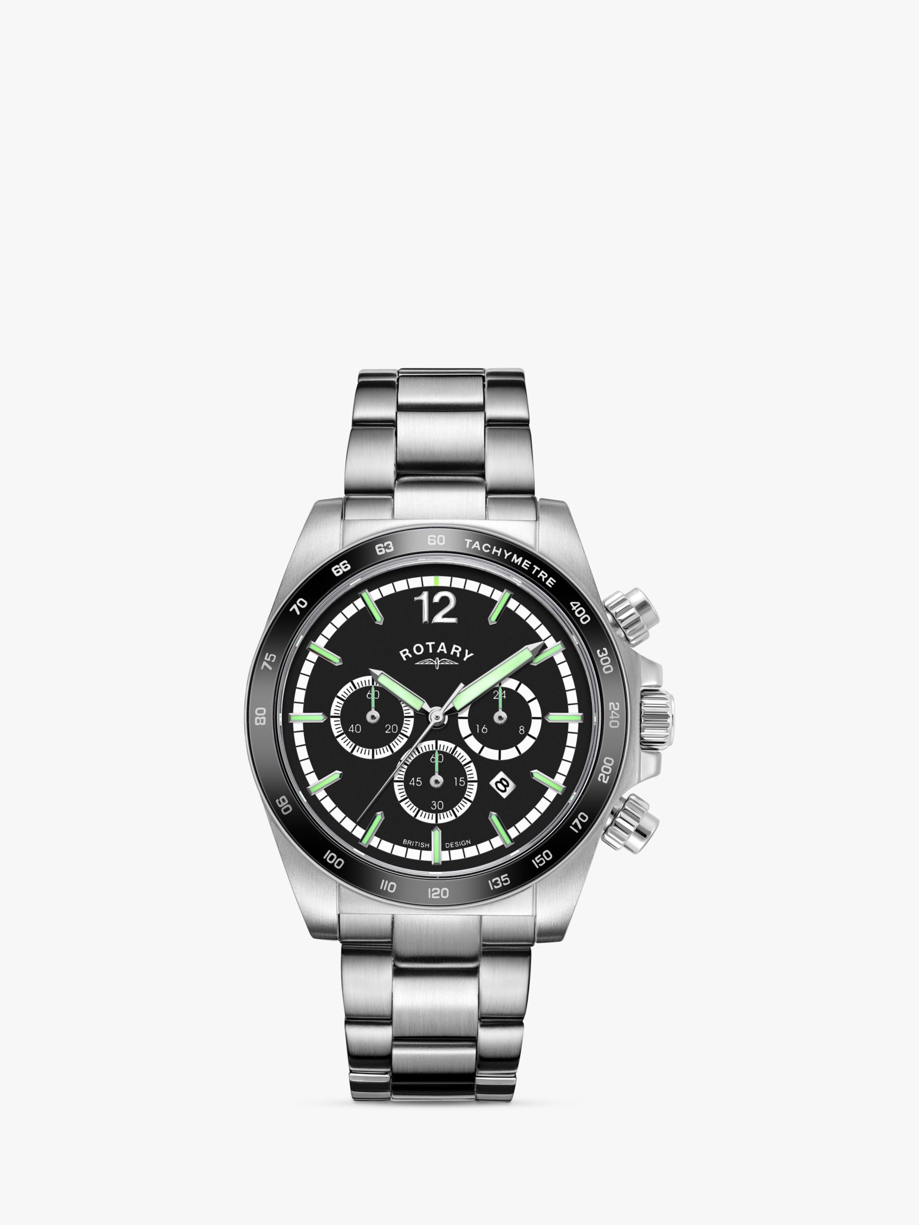 Buy Rotary Men's Henly Chronograph Date Bracelet Strap Watch Online at johnlewis.com
