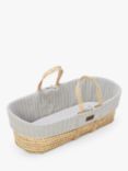The Little Green Sheep Organic Knitted Moses Basket & Mattress, Dove Grey