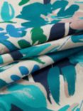 John Lewis Abstract Blossom Furnishing Fabric, Turquoise