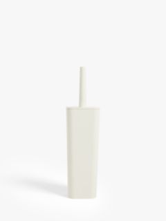 John Lewis ANYDAY Soft Touch Toilet Brush and Holder, Stone