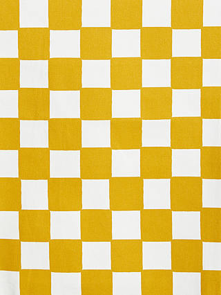 John Lewis ANYDAY Checkerboard PVC Tablecloth Fabric, Mustard