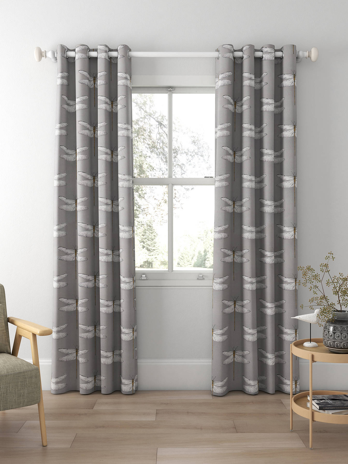 Harlequin Demoiselle Made to Measure Curtains, Graphite/Almond