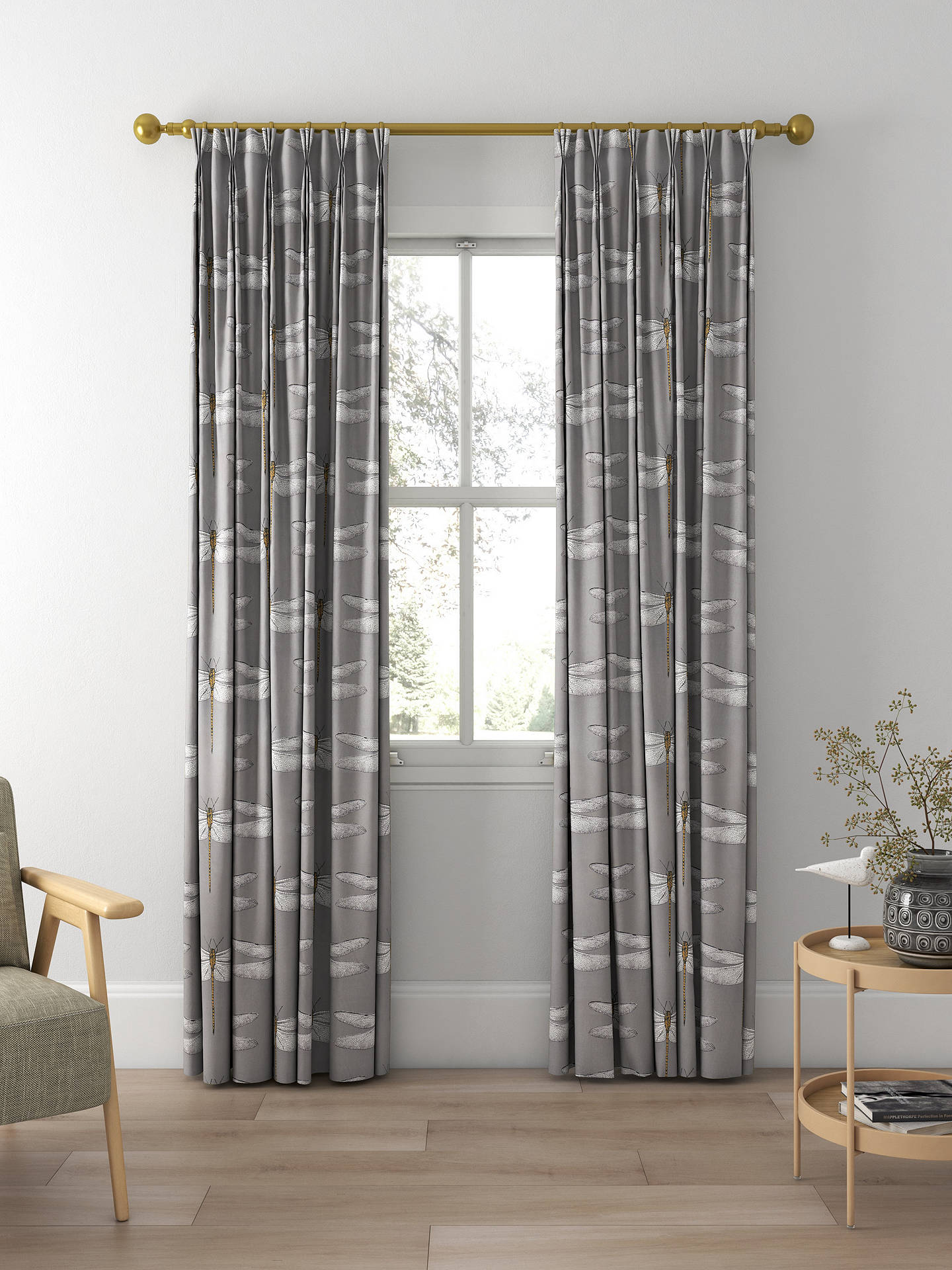 Harlequin Demoiselle Made to Measure Curtains, Graphite/Almond