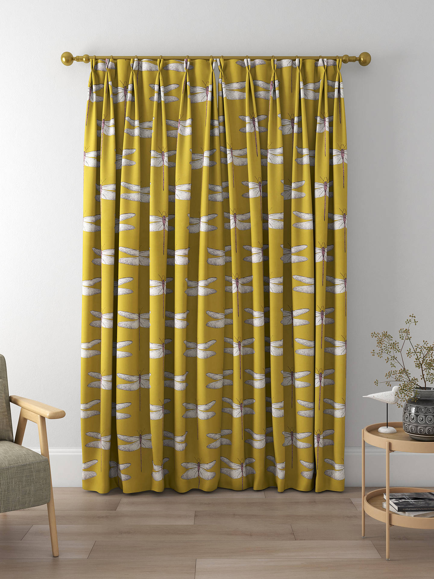 Harlequin Demoiselle Made to Measure Curtains, Chartreuse/Grape