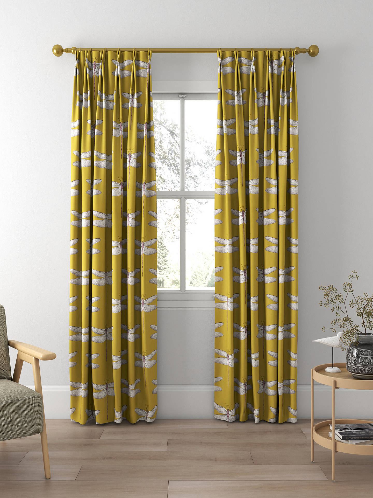Harlequin Demoiselle Made to Measure Curtains, Chartreuse/Grape