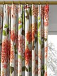 Harlequin Dahlia Made to Measure Curtains or Roman Blind, Coral/Fig Leaf/Sky