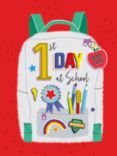 Laura Darrington Design Backpack 1st Day At School Card