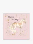 The Proper Mail Company Glitter Horse Birthday Card