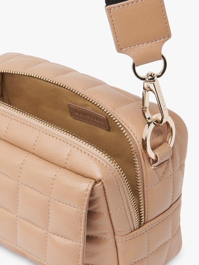 Whistles Quilted Bibi Crossbody Bag Beige