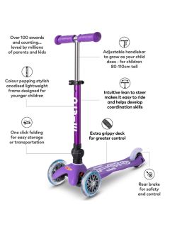 Micro Scooters Mini Deluxe Foldable Scooter, Purple