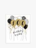 Woodmansterne Balloon Wishes 100th Birthday Card