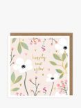 Louise Mulgrew Designs Flowers Happily Ever After Wedding Day Card