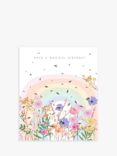 Belly Button Designs Flowers & Rainbow Birthday Card