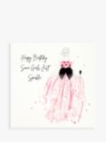Five Dollar Shake Black/Pink Ribbon Dress Birthday Card