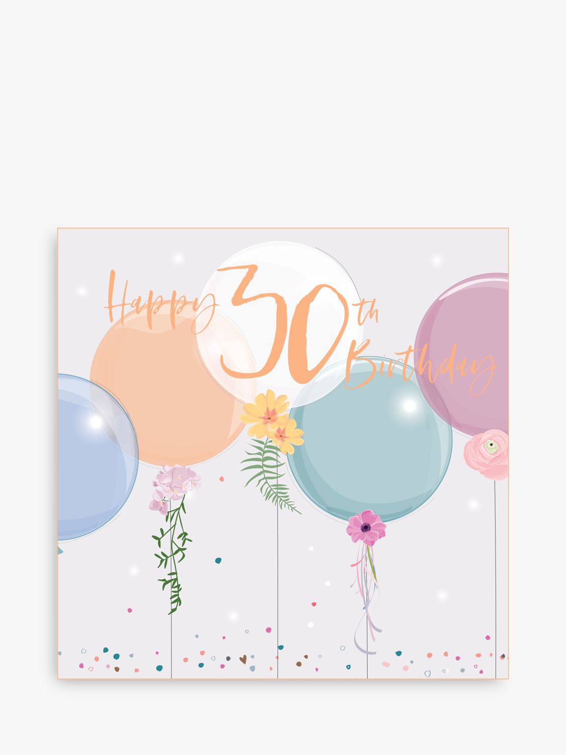 Belly Button Designs Balloons 30th Birthday Card