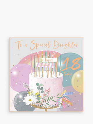 Belly Button Designs Special Daughter 18th Birthday Card