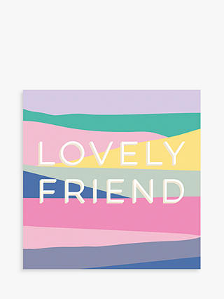 Laura Darrington Design Stripes Lovely Friend Birthday Card