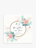 Laura Darrington Design Floral Circle Son & Daughter-in-Law Wedding Day Card