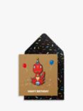 Tache Crafts Dinosaur and Cupcake Birthday Card
