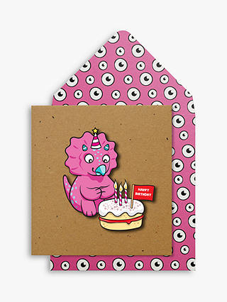 Tache Crafts Dinosaur Cake Birthday Card
