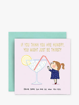 Susan O'Hanlon Thirsty Blank Greeting Card