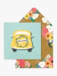 Tache Crafts Car Just Married Wedding Day Card