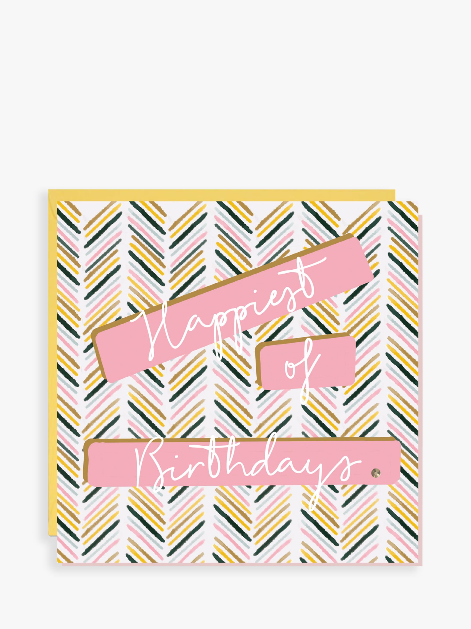 Lottie Simpson Chevron Stripes Birthday Card 3041