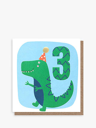 Caroline Gardner Dinosaur 3rd Birthday Card