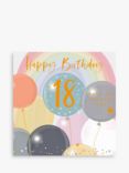 Belly Button Designs Balloons 18th Birthday Card