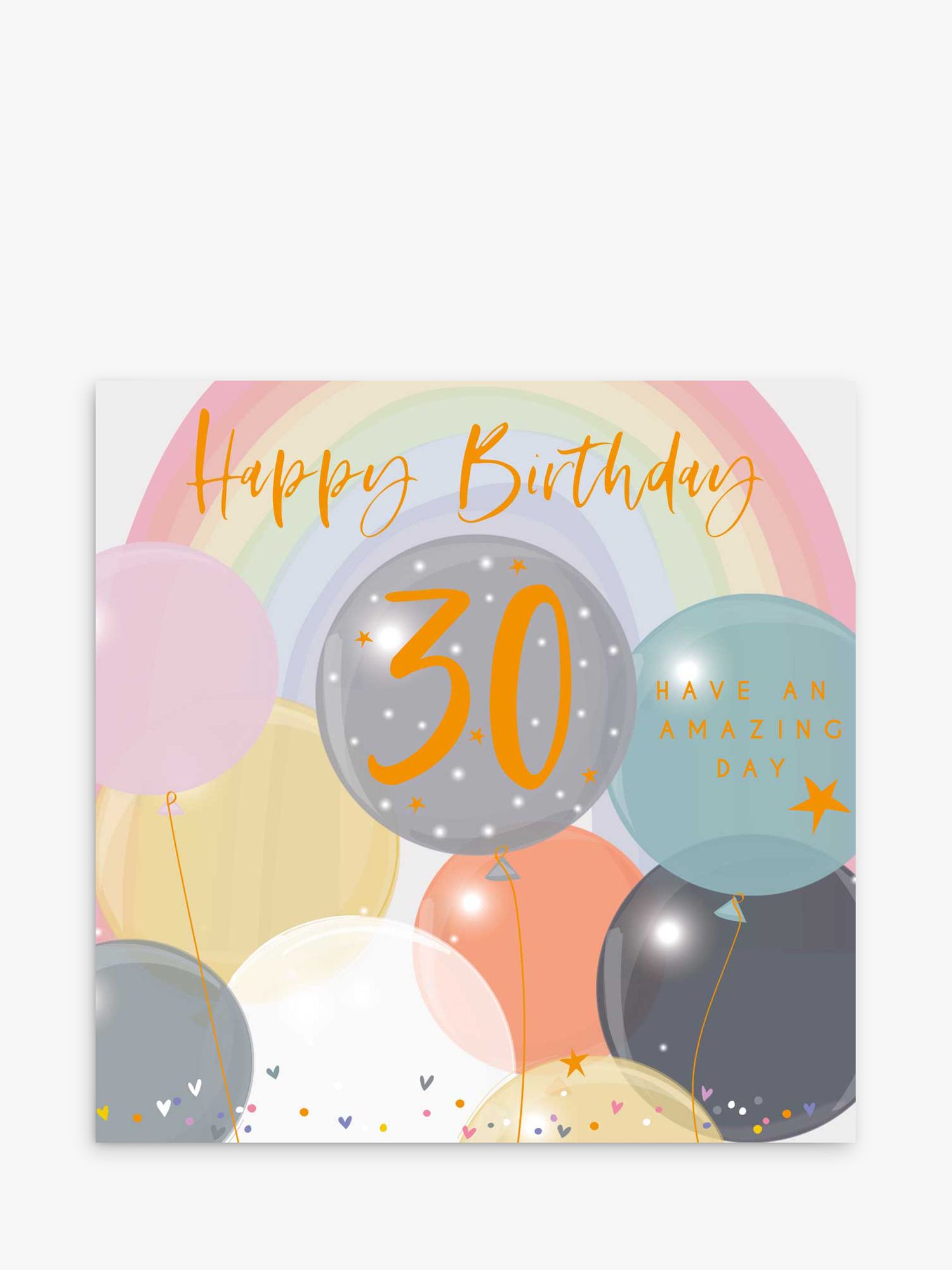 Belly Button Designs Balloons 30th Birthday Card