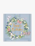 Belly Button Designs Butterfly Wreath Birthday Card