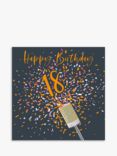 Belly Button Designs Party Popper 18th Birthday Card