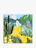 Art File By The River Illustration Blank Greeting Card