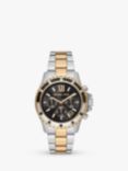 Michael Kors Women's Everest Crystal Chronograph Date Bracelet Strap Watch, Multi/Black MK7209