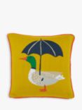 Joules Duck's March Cushion, Gold