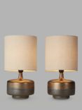 John Lewis Delaney Ceramic Duo Table Lamp, Bronze Glaze
