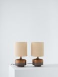 John Lewis Delaney Ceramic Duo Table Lamp, Bronze Glaze