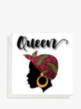 AfroTouch Design Queen Fabric Blank Greeting Card