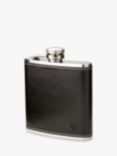 Aspinal of London Classic Smooth Leather Stainless Steel Hip Flask