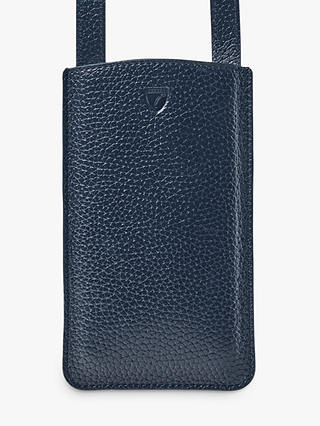 Aspinal of London Reporter Pebble Leather Phone Bag