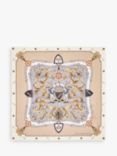 Aspinal of London Signature Shield Silk Square Scarf, Neutrals