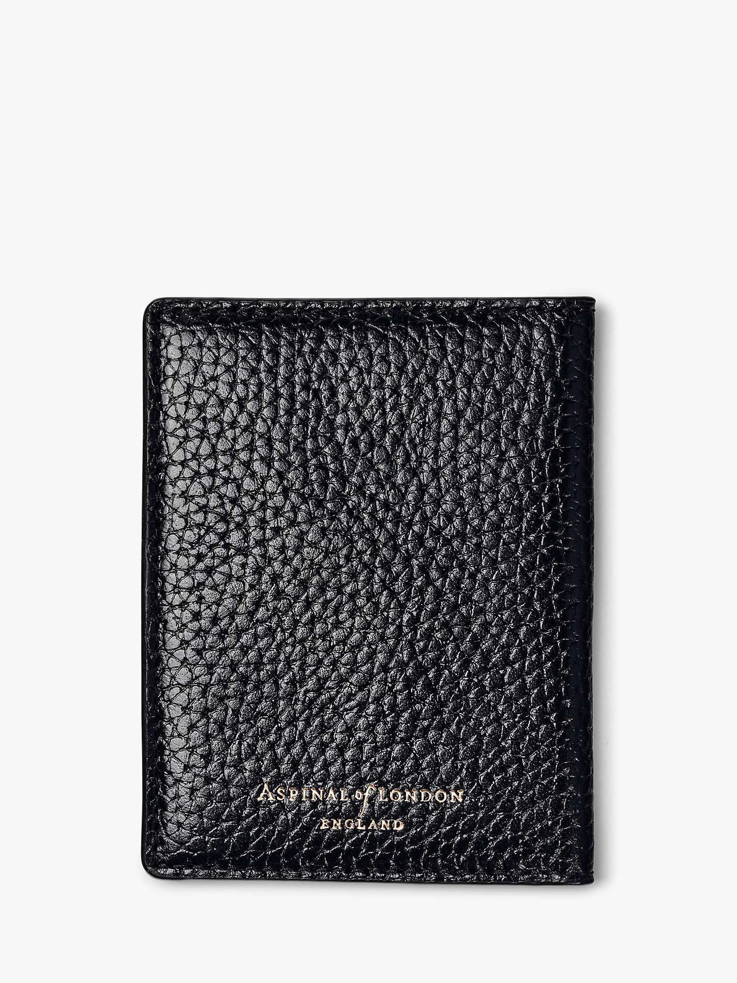 Buy Aspinal of London Double Fold Pebble Leather ID & Travel Card Holder Online at johnlewis.com