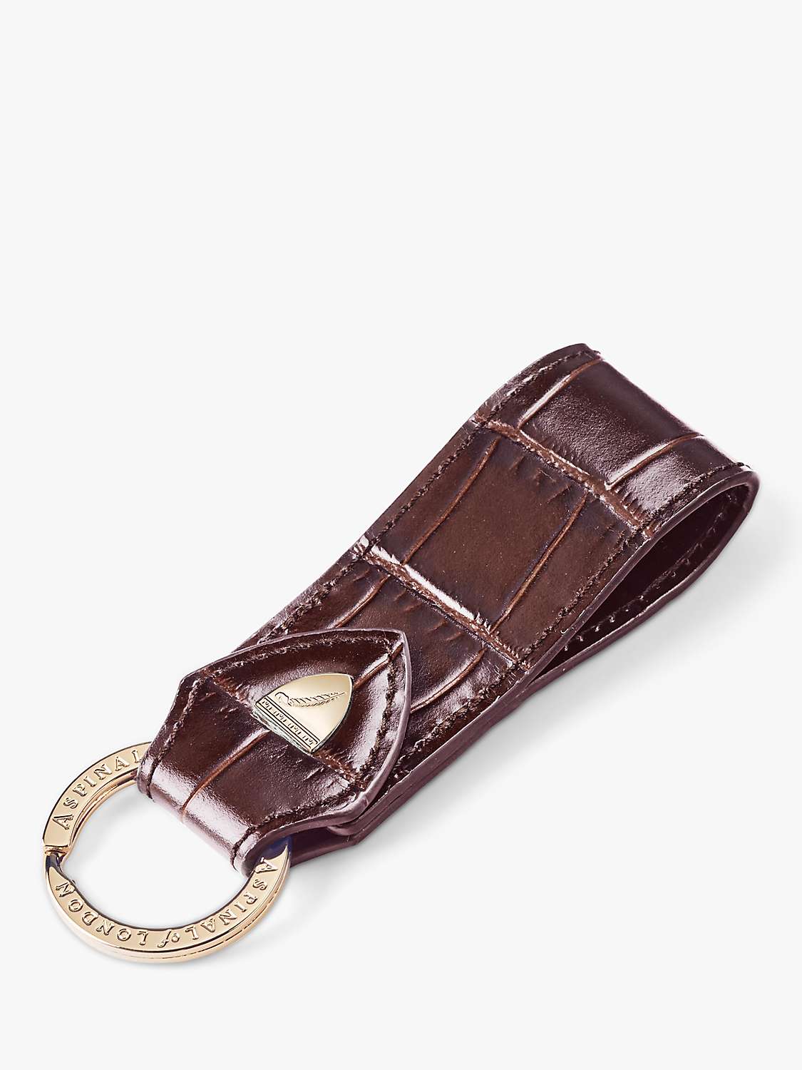 Buy Aspinal of London Croc Leather Loop Keyring Online at johnlewis.com