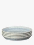 Denby Halo Speckle Stoneware Dinner Coupe Plates, Set of 4, 26cm, Grey