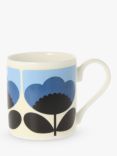 Orla Kiely Black Flower Bone China Mug, 300ml