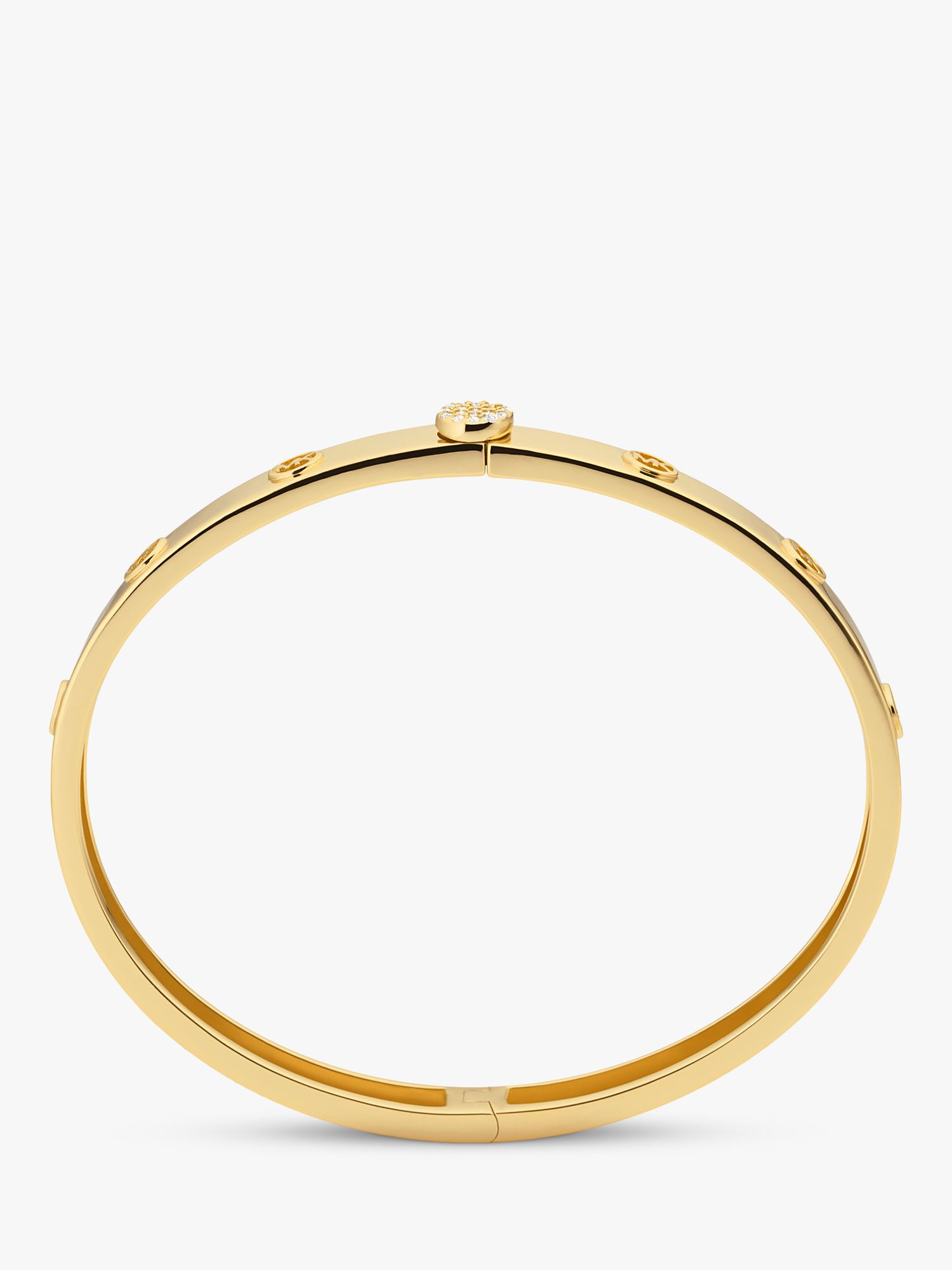 Michael Kors Cubic Zirconia Logo Bangle Bracelet, Gold at John Lewis &  Partners