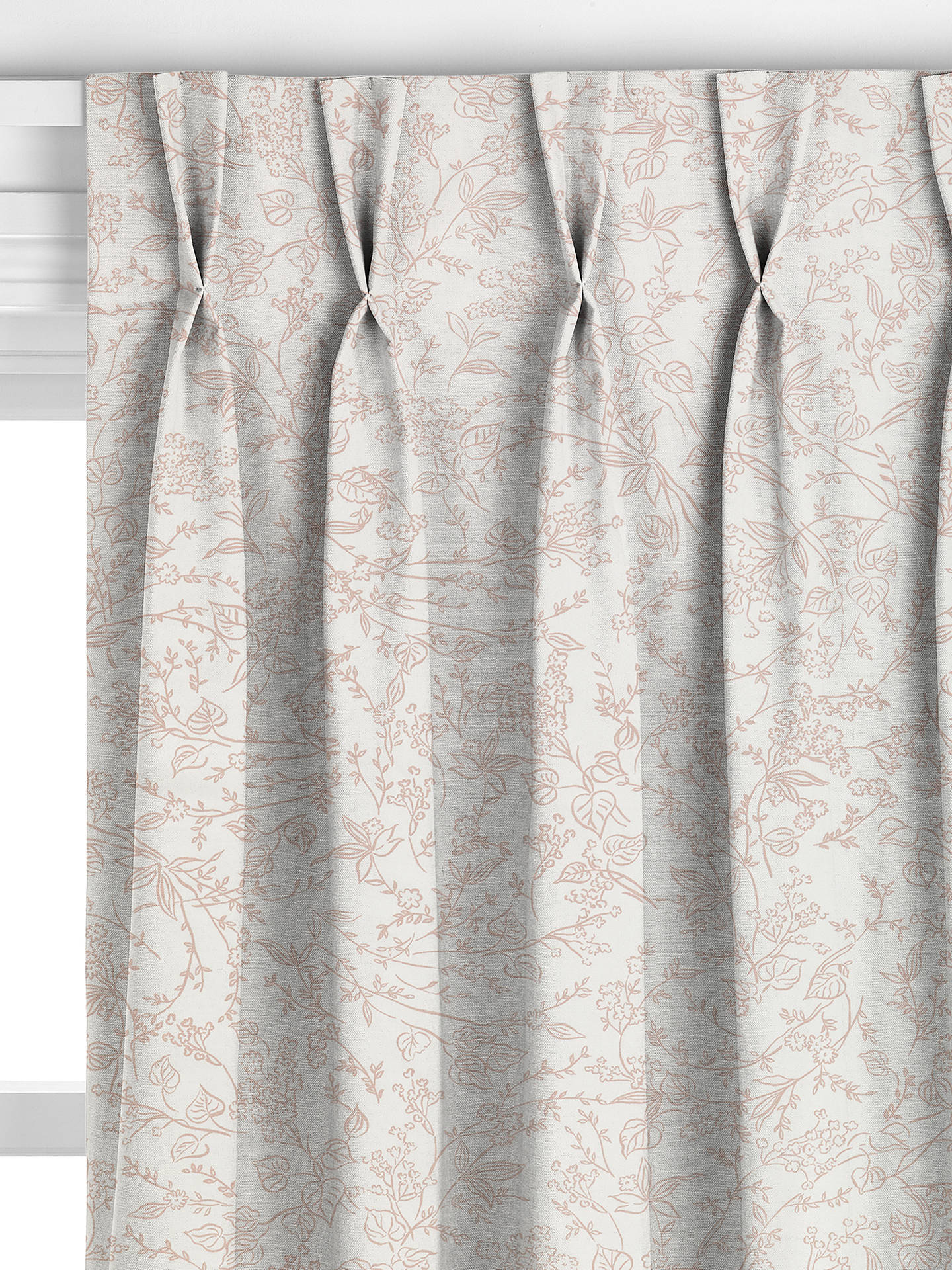 John Lewis ANYDAY Meadow Flower Made to Measure Curtains, Plaster