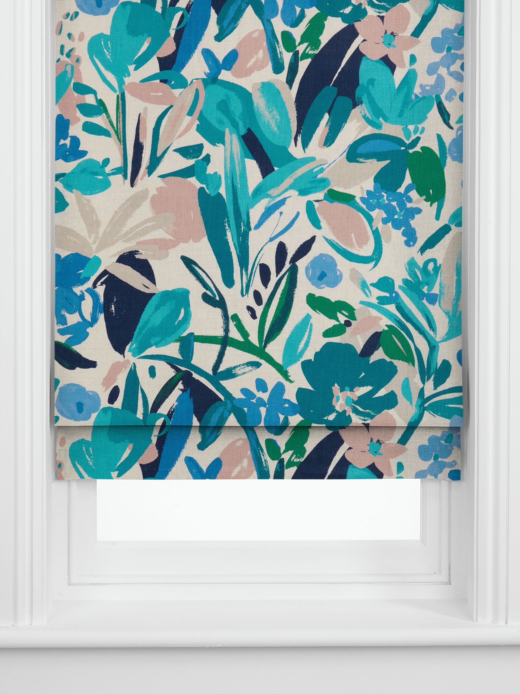 John Lewis & Partners Maternity Bra White/Blue Flower Print Size